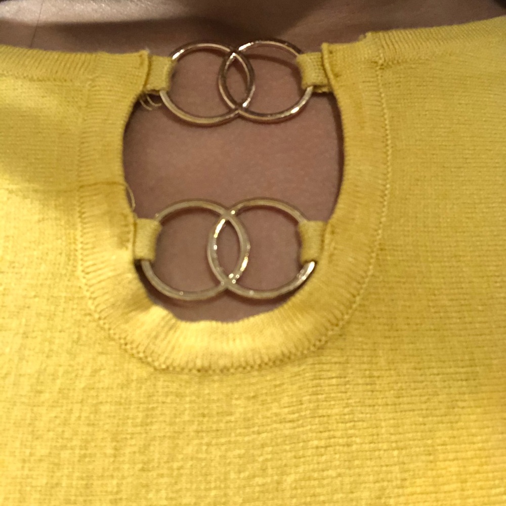 spence yellow chain dress